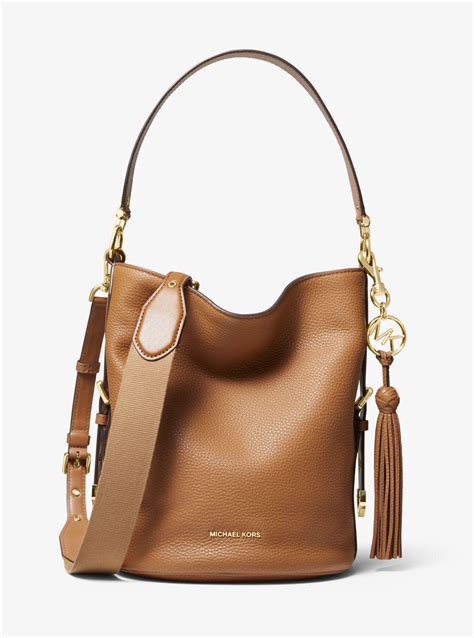 brooke medium pebbled leather bucket bag michael kors|Brooke Medium Pebbled Leather Bucket Bag .